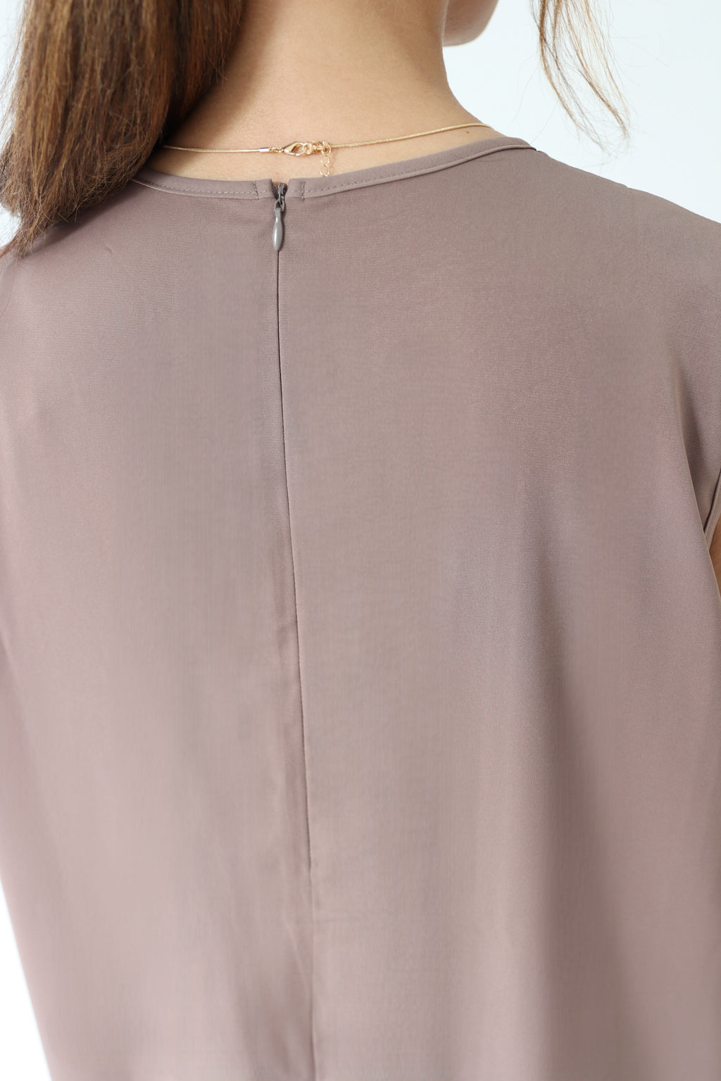 Braided 3 Piece Abaya Set (Mocha & Black)