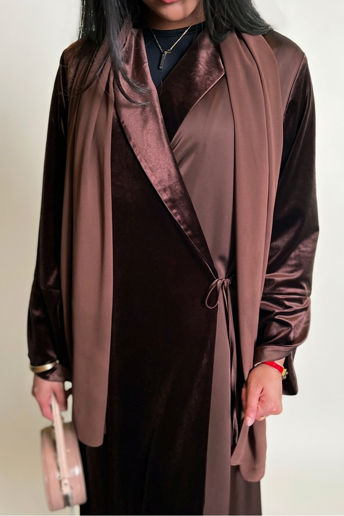 Royal Silky Velvet Signature Abaya & Hijab