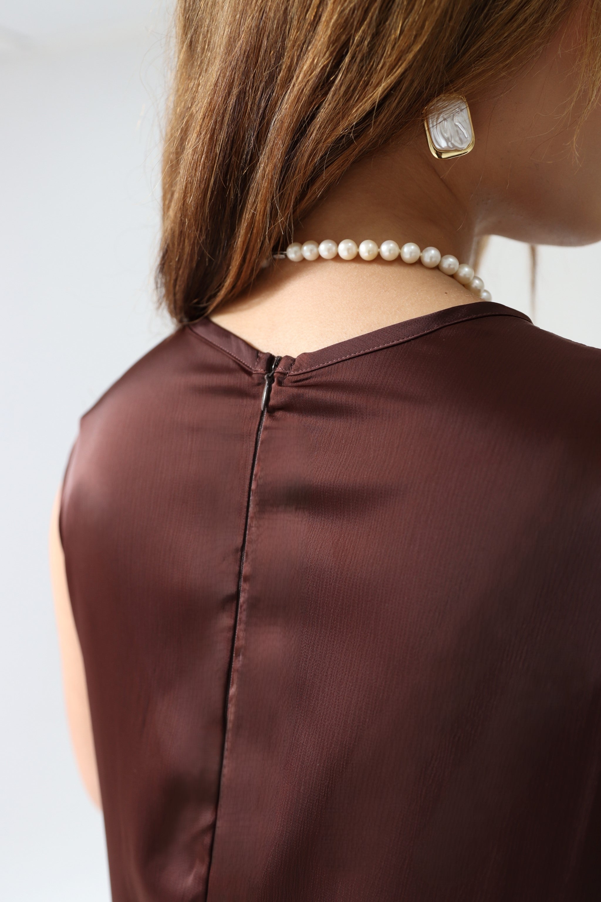 Luxury Silky Coco Brown 3 Piece Abaya Set